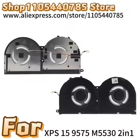 New For XPS 15 9575 2-In-1 P73F DC28000KDD0 0P354T P354T DC05V 1.0A NS85C05-17E26 CPU Cooling Fan