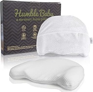 Humble Baby Head Shaping Pillow - Soft, Memory Foam, Hypoallergenic, Breathable with Organic Cotton Cover - Perfect for Newborn and Infant - Prevent Flat Head Syndrome, Plagiocephaly