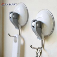 AN.MART 2PCS Hooks Strong Holder Hooks Suction Cup Hanging Removable Bathroom Kitchen MY