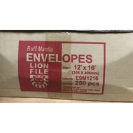 Envelope 12”X16” Brown (250’s)