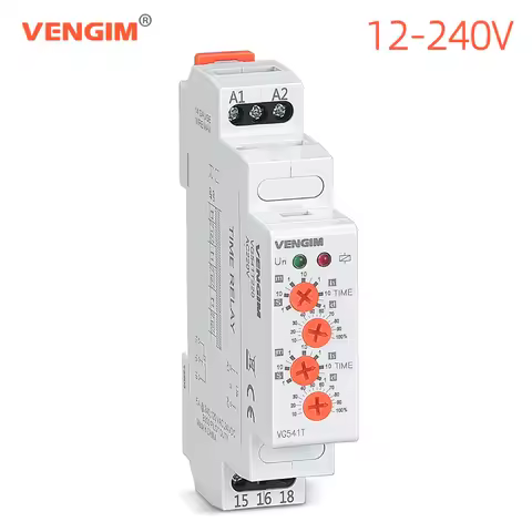 Asymmetric Cycle Timer Relay 220v Electronic Double Adjustable Flasher Relay 12-240v AC/DC Repeat Cy