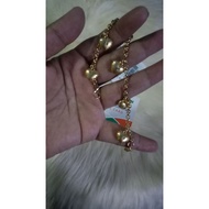 Gelang Love Gantung  Zhulian Emas Sanduran emas 999