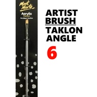 Mont Marte ANGLE Brush Taklon Size 6 for Oil, Acrylic, Watercolor &amp; Gouache