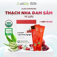 THẠCH COLLAGEN NHA ĐAM SÂM LỰU ĐỎ HỮU CƠ (hộp 10 gói) HỖ TRỢ ĐẸP DA