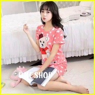 ☑ ۩ ۞ .  Terno Short Korean Sleepwear for Women Cotton Quality Pantulog Fashion for Adult Sleepwear