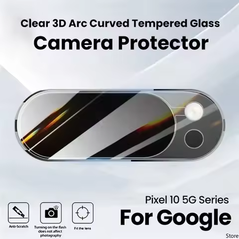 3-1Pcs Clear 3D Curved Tempered Glass Camera Lens Protector Case for Google Pixel10 Pixel 10 Pro Pix