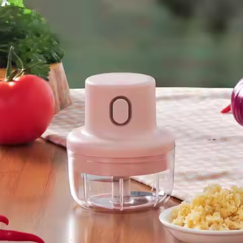 Electric Garlic Chopper Mini Portable Veggie Chopper USB Onion Chopper Small Food Processor for Garl