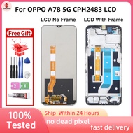 For Oppo A78 5G cph2483 LCD display touch screen digitizer assembly original replacement LCD with fr