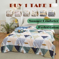 Comforter All-Season Blanket Duvet Filler Washed Cotton Summer Aircon Comforter