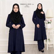 Suit Muslimah Blouse Seluar Marissa Suit Muslimah Labuh Haji Umrah Wanita Nursing Friendly Size S-3X