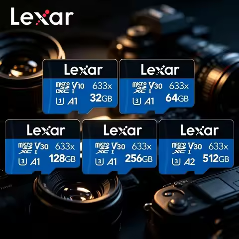 Lexar High Speed TF Micro SD Card 633x V30 U3 A1 A2 Memory Storage Card for Dash Cam Surveillance Ac
