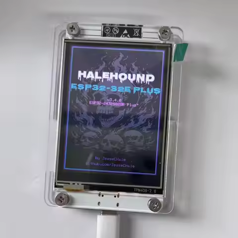 ESP32 HaleHound Dev Board: Firmware Version V3.4.0 WiFi/Bluetooth Net Monitor, 2.8" Touch, RSSI Read
