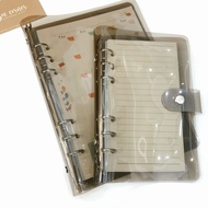 Transparent plastic Binder cover Black A5/A6 (6 holes)