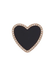 CROCS BLACK HEART JIBBITZ CHARM