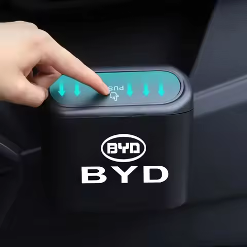Car ABS Square Trash Can Dust Case Storage Box Accessories For BYD Tang F3 E6 Atto 3 EV Yuan Plus So