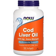 Now Foods, Cod Liver Oil, 1,000 mg, 180 Softgels