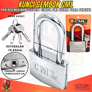 Kunci Gembok Pagar Pintu Rumah 60mm Leher Panjang CML / Gembok Satin CML Kuat Tahan Karat 60mm Panja