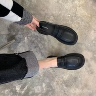 loafer 乐福鞋 slip on 35-43码 大码女鞋葡萄英伦风小皮鞋女百搭厚底乐福鞋41日系jk鞋42   现货3/24heightening shoes