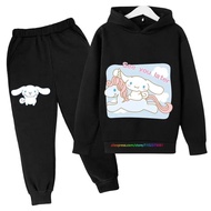 Anime Cinnamoroll Hoodie Set For Boys Clothes Kids Hoodies Anime Clothes Hello Kitty Hoodie Girls Sweatshirt Children 3-14y