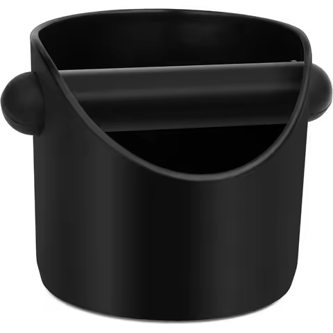 Black Coffee Knock Box Shock-Absorbent Durable Barista Style Knock Box With Removable Knock Bar and 