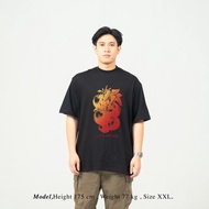 UNKL347 Black T-Shirt Combed Material Simple SUGO Motif Baju T Shirt Lelaki