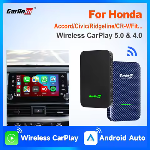 CarlinKit 5.0 & 4.0 Wireless Android Auto CarPlay Adapter For Honda Civic CR‑V HR‑V Accord Fit Ridge