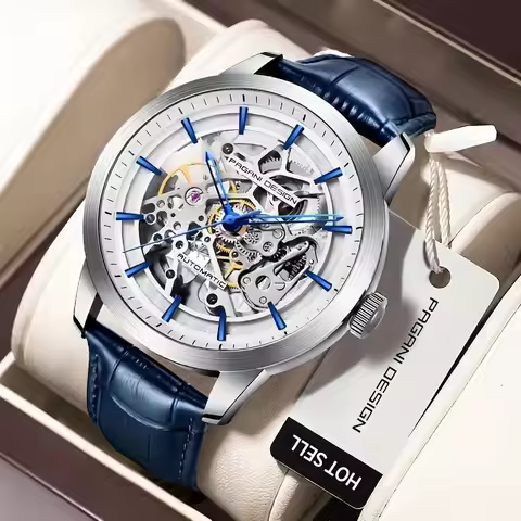 PAGANI DESIGN New Men Luxury Automatic Mechanical Watch Stainless Steel Waterproof Sports Leather Wa