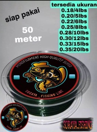 Senar pancing super kuat kecil anti keriting dan mudah tenggelam ukuran 100m kenur pancing anti krit