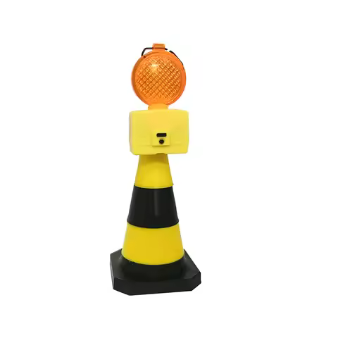 70mm Traffic Road Cone with Warning Light for 1/14 LESU Huina K336 K966 K970 RC Excavator Loader Tra