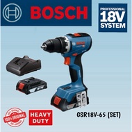 BOSCH GSR18V-65 CORDLESS DRILL DRIVER / SOLO SET 18V / 06019N30K2 / 06019N30L0 / HEAVY DUTY