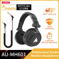 MAONO AU-MH601 Professional DJ Studio Monitor Headphones Over Ear and Detachable Plug & Cable with 5