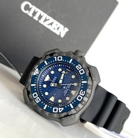 Citizen Promaster Super Titanium Diver BN0225-04L Eco Drive Blue Dial Black Rubber Strap Watch for Men