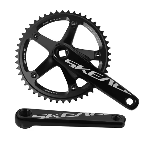 SKEACE BMX Crankset 48T Aluminum Alloy Fixed Gear Crank 144BCD Single Speed Fix Gear 165mm Bike Bicy