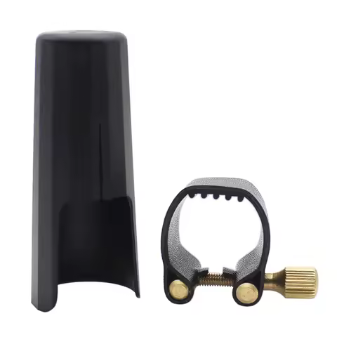 Leather Ligature Fastener with Plastic for Soprano Sax Saxphone Bakelite Mouthpiece soprano saxophon