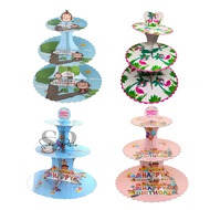 3-TIER Cupcake Stand with HAPPY BIRTHDAY Motif 3-TIER Cake Stand with HBD Motif 3-TIER Cupcake Stand