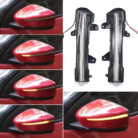 LED Turn Signal Light Dynamic Side Wing Mirror Indicator Blinker For Nissan Kicks P15 Sylphy Note E1