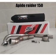 ♞,♘,♙,♟【Local-Ship】Apido Pipe for  Raider 150 carb &amp; Xrm 125/RS125carb/fi / XRM 110 carb (chrome/bl