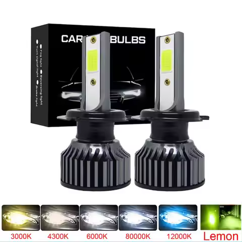 2Pcs Mini Car Headlight H4 H7 H1 LED Bulb H8 H11 9005 HB3 9006 HB4 Led Lights 20000LM Turbo Lampada 