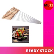 (10 PCS) BBQ Skewer Reusable Barbecue Skewer Stainless Steel Grilling Kebab Stick Grill Stick BBQ