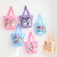 Shark Cat Labubu Double Cup Single Cup Bag Dual-use Flip Portable Milk Tea Bag Foldable Beverage Bag