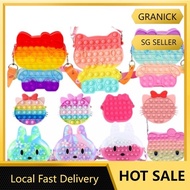 1-50 SG STOCK  Pop It Coin Purse Coin Card Pouch EDC Adult Children Sensory Toy Relieve Autism Toys