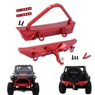 MN128 Metal Front Rear Bumper with Tow Hitch Shackles Winch Hole 1/12 RC Crawler MN128 MN 128 Upgrad