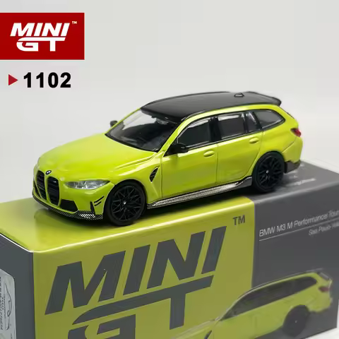 MINIGT 1:64 BMW M3 M Performance Touring Sao Paulo Yellow mgt Car Model 1102