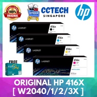 ORIGINAL HP 416 416X High Yield (B/C/Y/M) Toner Cartridge [W2040X/W2041X/W2042X/W2043X] SG Ready Sto