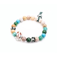The Whispering of the Poet [Inari.White-faced.Green Moss (Braided Style Beads)] Japanese Style Japan