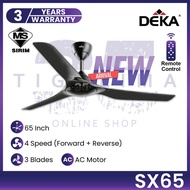 DEKA Fan DEKA SX65 65Inch 3 Blades 4 Speeds AC Motor with Remote Control Ceiling Fan Kipas Siling