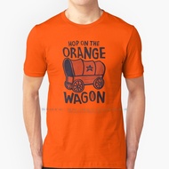 Hop On The Orange Wagon T Shirt 100% Pure Cotton Baseball Huston Astro Texas White Aaron Judge Alamo