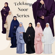 Telekung Noor Series [New Arrival by Hanna Mirae March 2024] + Tasbih Beads + Mini Bag + Mini Sejadah Muka