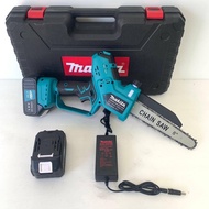 Makita เลื่อยโซ่ไร้สาย มาพร้อมแบตใหญ่ 258v สายชาร์ต1 รูปร่างกะทัดรัด น้ำหนักเบา เหมาะกับการตกแต่งสวน