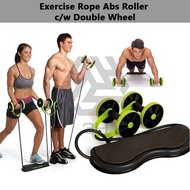 3H Roda Senaman Perut Dua Roda | ABS Roller Fitness | Alat Senaman Perut | Abdominal Slimming
